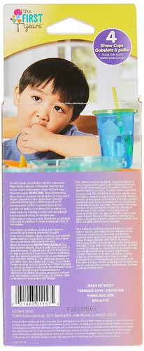 Miniatura 4 de The First Years Take and Toss - Vasos de paja a prueba de derrames, 10 onzas