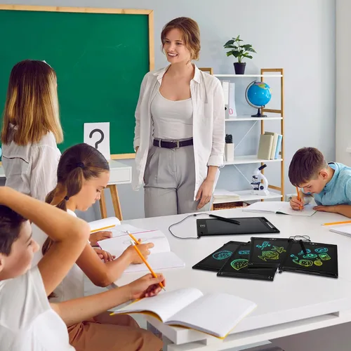 Miniatura 5 de Tinlade Paquete de 12 tabletas de escritura LCD para juegos de recuerdos de fiesta de niños, juguetes educativos de 8.5 pulgadas, regalos a granel