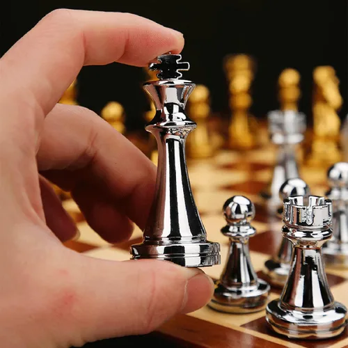 Miniatura 3 de Piezas de ajedrez de metal con peso de 2.6 pulgadas King Extra Queens Piezas de ajedrez solamente, sin tablero