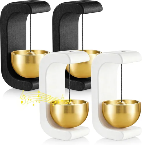 Miniatura 13 de Zonon 2 Piezas Campanillas de Viento Magnéticas de Madera Decoración de Timbre de Puerta Campana de Comerciantes para Apertura de Puerta Forma de C