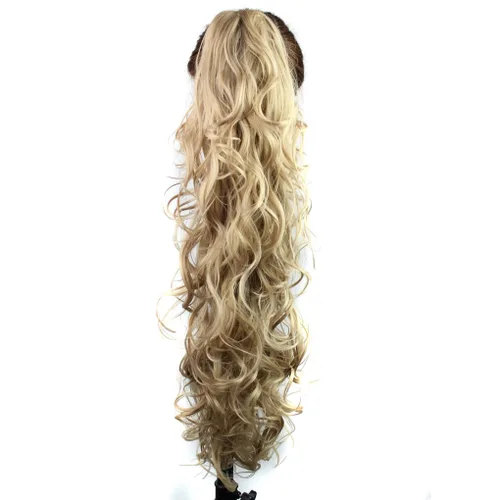 Miniatura 14 de KUKI - Extensión de cabello sintético largo y rizado de 31 pulgadas, con pinza y mandíbula, 1B