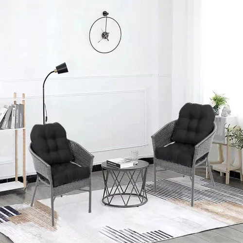 Miniatura 5 de Srutirbo Juego de 2 cojines de asiento para sillas de exterior, impermeables, de 19 x 19 pulgadas, en forma de U, para sillas de patio y sillas Gris