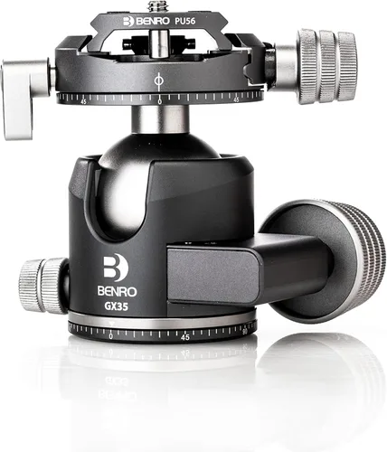 Benro GX35 Tres Series Arca-Swiss Estilo Bajo Perfil Aluminio Esfera con Placa de Cámara PU56 (GX35)