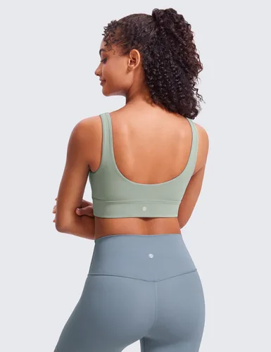 Miniatura 104 de CRZ YOGA Butterluxe - Brasier deportivo con espalda en U para mujer, cuello redondo, acolchado, de bajo impacto, para yoga, entrenamiento