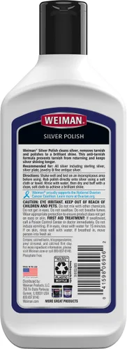 Miniatura 2 de Weiman Silver Cream Cleaner 3 en 1, Tecnología Anti-Deslustre, Limpia, Pule, Abrillanta y Restaura de Forma Segura, Elimina y Previene el Deslustre