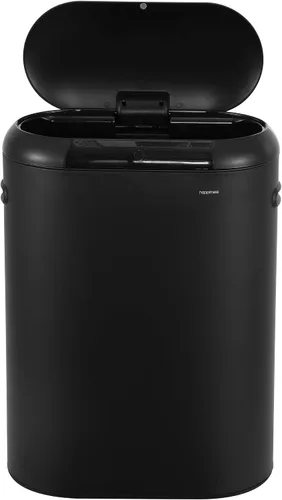 Miniatura 7 de happimess HPM1016B Robo Kitchen - Bote de basura delgado ovalado con sensor de movimiento sin contacto de 13.2 galones con modo táctil, resistente a