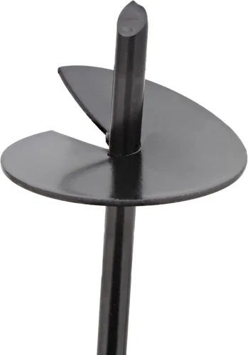 Miniatura 6 de BISupply Anclajes de tierra, 15 pulgadas, paquete de 4 unidades, juego de anclaje de cobertizo negro, estacas de amarre de invernadero con perno