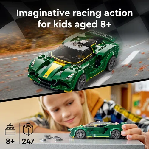 Miniatura 3 de LEGO Speed Champions Lotus Evija 76907 Modelo de juguete de coche de carreras para niños, juego coleccionable con minifigura de conductor de carreras