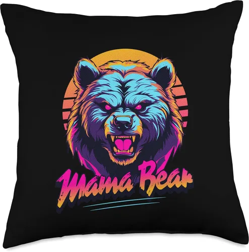 Miniatura 4 de Retro Mama Bear Throw Pillow