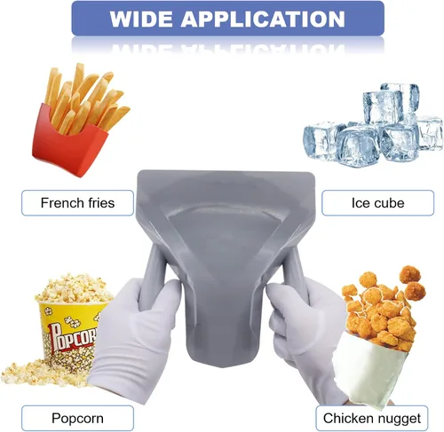 Miniatura 5 de Cuchara de palomitas de maíz para papas fritas, cuchara de palomitas de maíz, herramienta de llenado rápido para bolsas de embolsadoras de palomitas