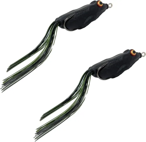 Reaction Tackle Ranas de cuerpo hueco para pesca de lubina, señuelo ultra realista sin malas hierbas para lubina, cabeza de serpiente, lucio y más -