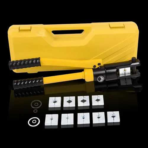 Miniatura 7 de Herramienta de prensado hidráulico 14T 6AWG-500MCM Herramienta de prensado de cables de 0.87 pulgadas Carrera hidráulica Lug Crimper eléctrico