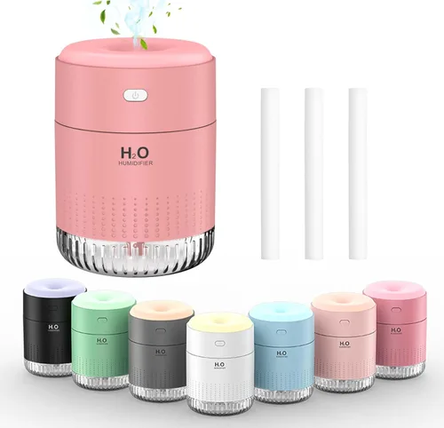 Miniatura 12 de SZO Mini humidificador portátil, humidificador personal de niebla fría USB de 16.9 fl oz para dormitorio, oficina, escritorio de viaje, silencioso