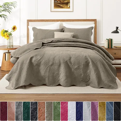 Miniatura 225 de MOONLIGHT20015 Edredón tamaño King (106 x 96 pulgadas) con 2 fundas de almohada (20 x 36 + 2 pulgadas) para todas las estaciones, juego de cama Azul