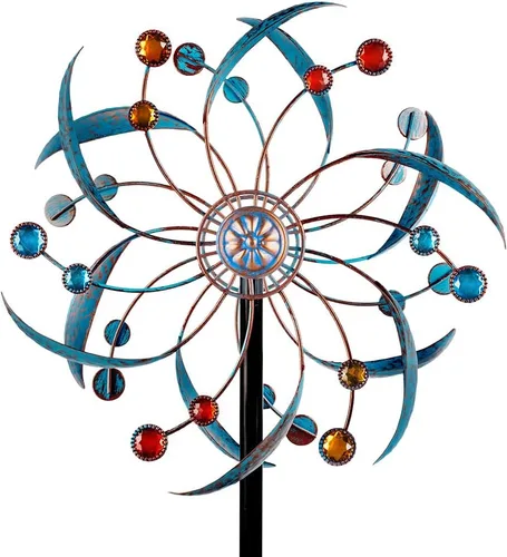 Stargarden Molinillos de viento para exteriores, molinillos de viento cinéticos de metal, esculturas de viento decorativas y giratorios, molinetes
