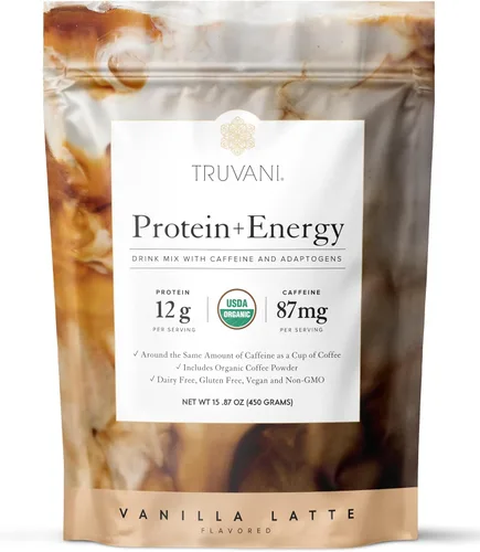 Miniatura 10 de Truvani Suplemento de proteína + verduras Espinaca, col rizada y brócoli 0.35 oz de proteína orgánica a base de plantas 20 porciones USDA