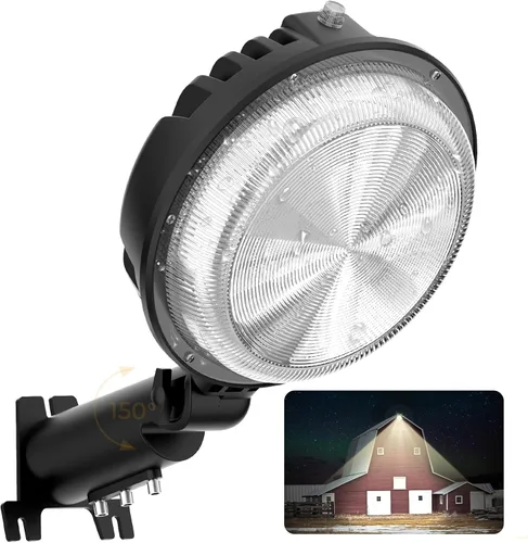 Miniatura 13 de toberich Paquete de 2 luces LED de granero, 150 W, 20000 lúmenes, luces de área de patio del atardecer al amanecer, iluminación al aire libre