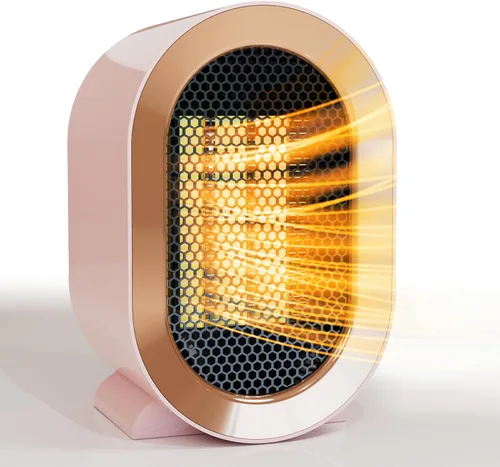 Calentador de Espacio Eléctrico Portátil para Interiores, Calentador de Escritorio Personal de 1200W, Calefacción Rápida y Silenciosa de Cerámica
