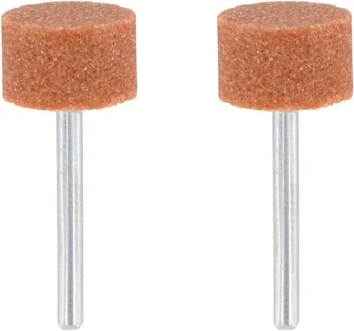 Dremel 8193 Juego de accesorios de piedras de molienda de óxido de aluminio, 2 piedras cilíndricas para moler y afilar metales (0.626 in)