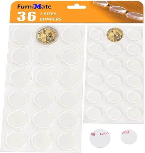 Miniatura 15 de 4 piezas de topes largos para muebles - Protectores de pared, tope de puerta de refrigerador, 5.5x0.7x0.2 pulgadas