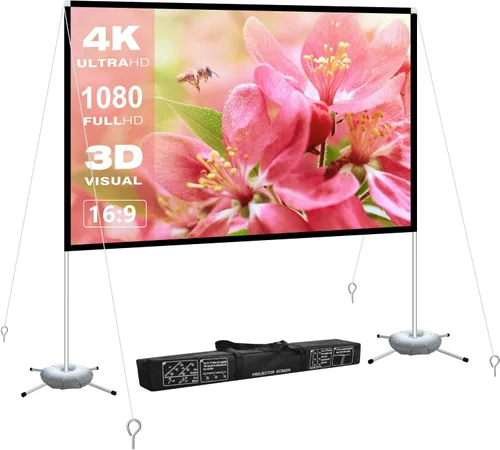 Miniatura 9 de Pantalla de proyector portátil Película al aire libre: Pantallas de proyección 4K traseras plegables Soporte para acampar Viaje Patio trasero Video