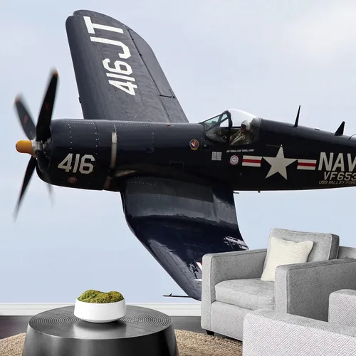 Miniatura 25 de wall26 - Aviones de transporte militar sobre fondo negro - Mural de pared extraíble Papel tapiz autoadhesivo grande - 66x96 pulgadas