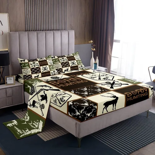 Miniatura 19 de Juego de sábanas con estampado camuflaje de la bandera estadounidense tamaño King, de Castle Fairy. Juego de ropa de cama de lujo de microfibra