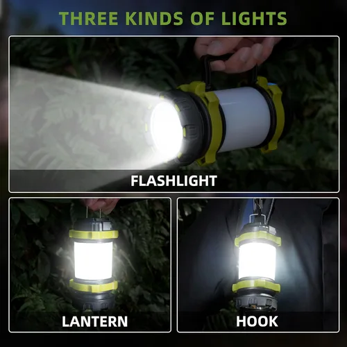Miniatura 6 de AlpsWolf Linterna recargable, 6 modos, linterna de camping LED, linterna de campamento para corte de energía, linterna para el hogar, emergencia