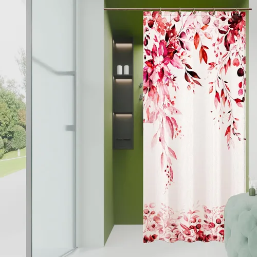 Miniatura 13 de Cortina de ducha de hojas de eucalipto negras para baño: juego de cortinas de ducha con acuarela de arte estético con ganchos, decoración de tela