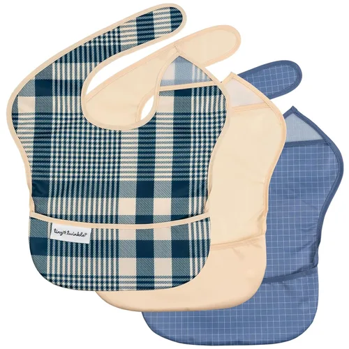 Miniatura 32 de Tiny Twinkle Baberos a prueba de derrames para bebés para comer Baberos impermeables y lavables para niños pequeños con bolsillo para todo Juego