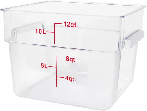 Miniatura 10 de Thunder Group PLSFT002PC Contenedor de almacenamiento de alimentos cuadrado de 2 cuartos de galón