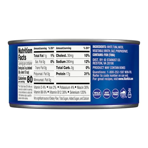 Miniatura 2 de StarKist Atún Blanco Albacore en Trozos en Agua, 12 Oz, Paquete de 12