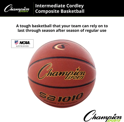 Miniatura 4 de Champion Sports Composite Basketball – Indoor/Outdoor Play – Official, Intermediate & Junior Sizes – Durable Grip & Air Retention