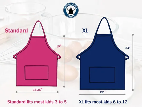Miniatura 2 de Personalized Kids Apron Kid or Toddler Apron Sizes Choice of Color and Thread