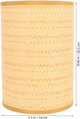 Miniatura 3 de Angoily Juego de 2 pantallas de lámpara de ratán tejidas para lámparas de mesa y pie E27 E14 de 8.07 x 5.51 pulgadas, cubiertas de luz decorativas