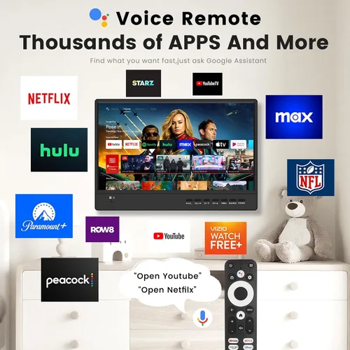 Miniatura 3 de othoig Smart TV pequeño de 15.6 pulgadas Full HD 1080P IPS, Smart TV de pantalla plana compacta con aplicación incorporada, sintonizador digital