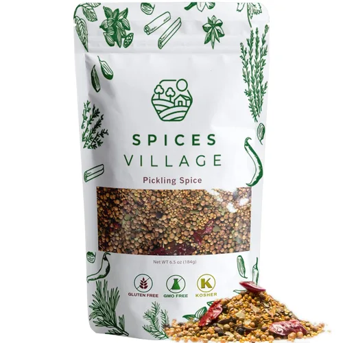 SPICES VILLAGE Especias para escabeche para carne en conserva, mezcla de especias para encurtidos y enlatado, 6.5 onzas, kit de mezcla de