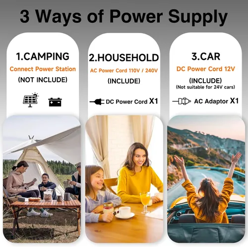 Miniatura 3 de Refrigerador portátil para automóvil de 9 cuartos de galón, capacidad de 9 litros, refrigerador de 12 V, enfriador eléctrico, enfriador/calentador
