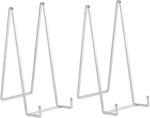 Miniatura 13 de DIDUDIDU Soportes para platos pequeños – Soportes de caballete de hierro de 3 pulgadas para platos decorativos, marcos de fotos, fotos, arte