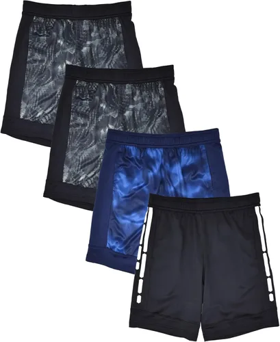 Miniatura 28 de Andrew Scott Pantalones cortos deportivos de baloncesto para niños con rendimiento activo y estilo de malla, varios paquetes
