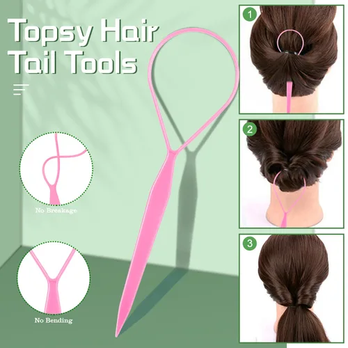 Miniatura 4 de IKOCO Juego de ligas para el cabello, 1505 bandas elásticas coloridas para el cabello con herramientas para el cabello Topsy Tail, peine de cola