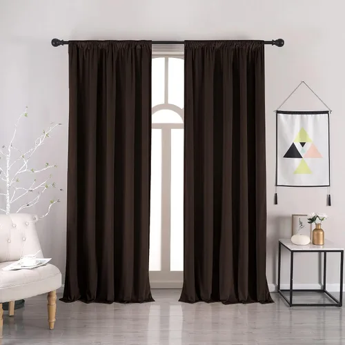 Miniatura 14 de nanbowang - Cortinas de terciopelo negro; cortinas de terciopelo de 63 pulgadas de largo, suaves, con bolsillo para cortinero, con aislamiento