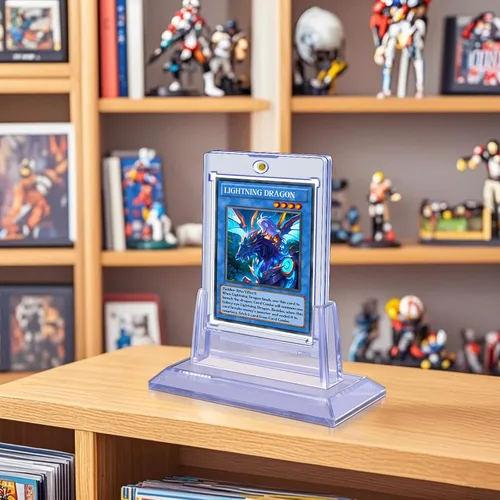 Miniatura 7 de Homthy 4 Portadores de Tarjetas Magnéticos para Cartas Coleccionables, Portadores de Cartas de Béisbol de Acrílico de 35pt con 4 Soportes