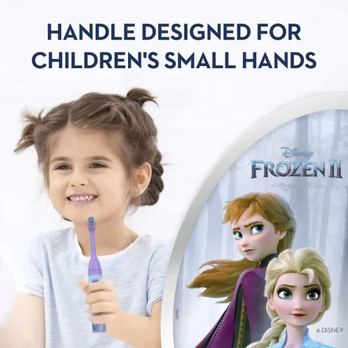 Miniatura 7 de Oral-B Pro-Health Jr. - Cepillo de dientes para niños alimentado por batería con Frozen de Disney, suave, 1 unidad y cepillo de dientes Disney