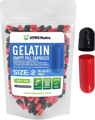 Miniatura 16 de XPRS Nutra Cápsulas vacías de tamaño 2 – 100 cápsulas vacías de gelatina – Pastillas de relleno de cápsulas de bricolaje – Cápsulas de gel de Multi