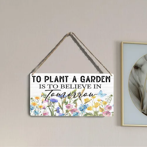 Miniatura 21 de Letrero de pared de jardín vintage para exteriores, regalos de jardinería para mujeres, jardineras, granja, patio, casa de campo, invernadero