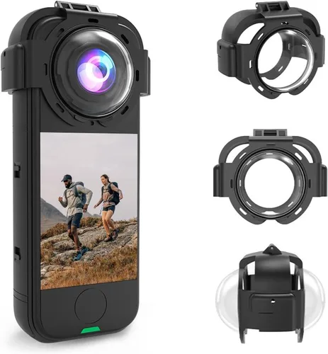 Miniatura 9 de Puluz Compatible con Insta360 One X2 Sticky Lens Guards PC Funda protectora para Insta 360 One X2 impermeable 360 Accesorios de cámara de acción