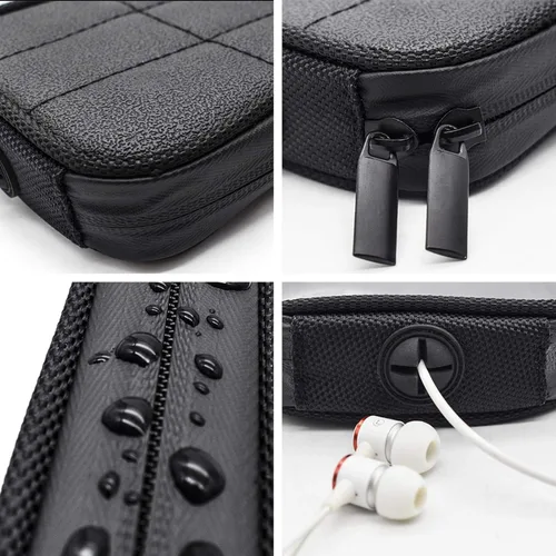 Miniatura 6 de Naysku Bolsa de tanque de motocicleta, soporte magnético para teléfono con conector para auriculares, bolsa transparente para tanque, bolsa