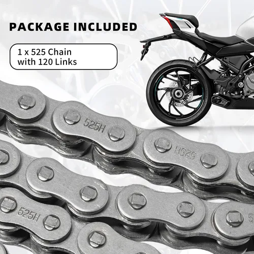 Miniatura 9 de Cadena de motocicleta de 525 pasos sin junta tórica para Yamaha YZF-R6 R1 MT-07 MT-09 MT-10 FZ-07 FZ-08 FZ-09 XSR700 XSR900 Tracer 900 XTZ690 Tenere