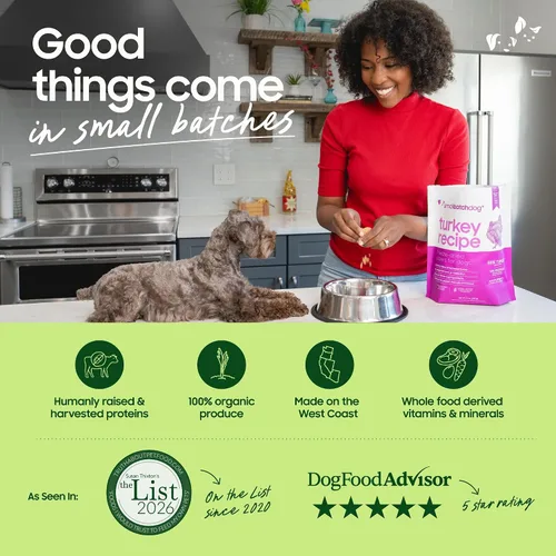 Miniatura 4 de smallbatch Pets - Alimento crudo liofilizado para perros, receta de pavo, 25 onzas, alimento orgánico para perros con alto contenido de proteínas